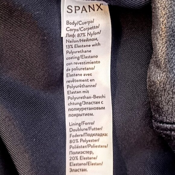 Spanx Black Faux Leather Leggings Med Tall NWT - Picture 5 of 7